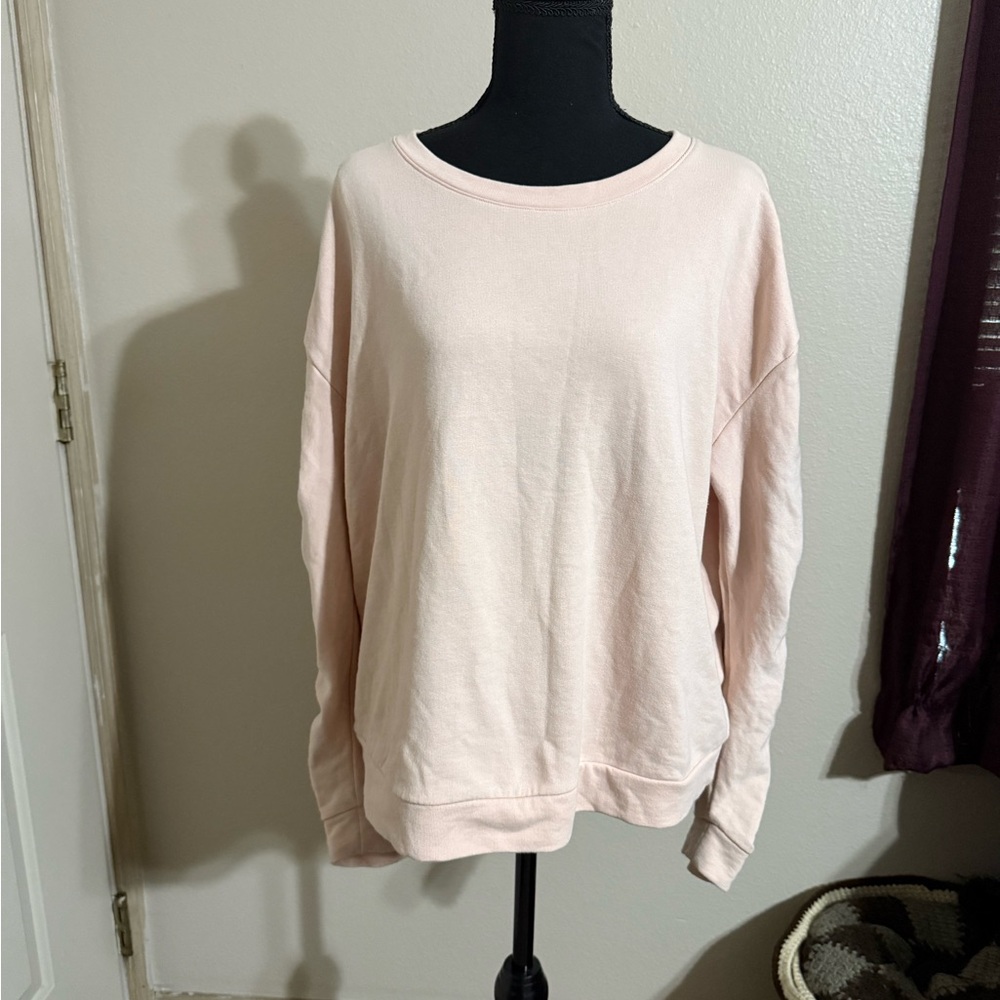 Pale Pink Mossimo Sweatshirt with slightly bunched sleeves